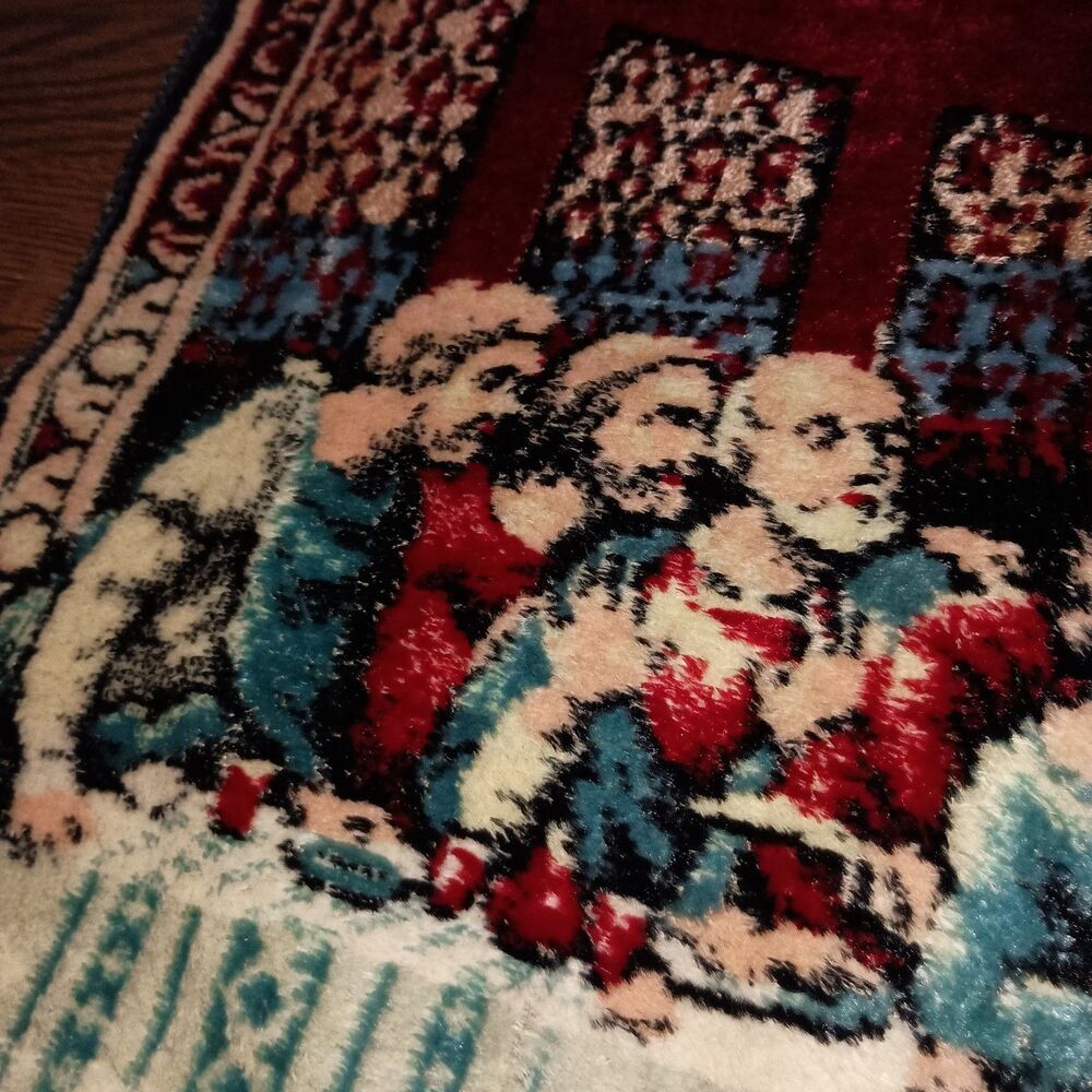 Vintage The Last Supper Tapestry Made In Italy 36x20 Jesus Apostles Religious - Picture 6 of 16
